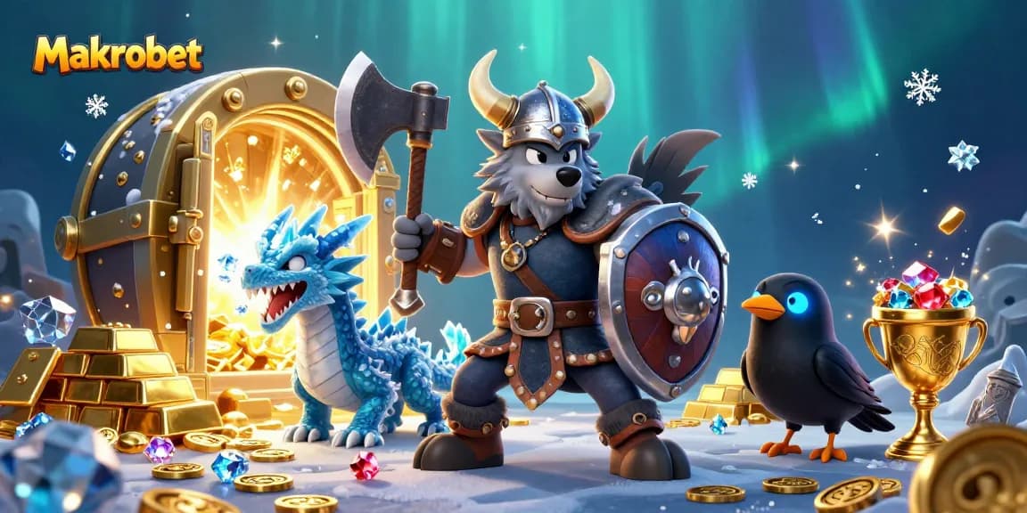 Makrobet invites players to experience an exciting 3D dragon-themed casino adventure with stunning gems and treasures.