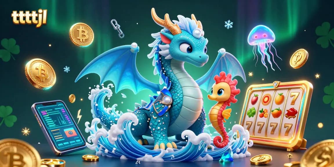 Engage with tttjl: Explore thrilling slot adventures with an azure water dragon and magical seahorse.