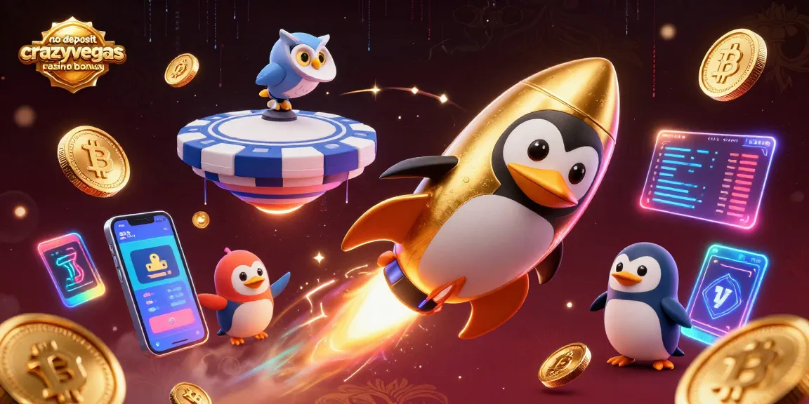 Experience the no deposit crazyvegas casino bonus with our vibrant, high-energy 3D casino illustration.
